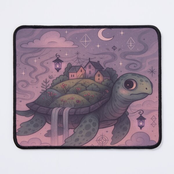 Item preview, Floating Turtle Island – Dreamy Whimsical Fantasy Art designed and sold by Soft rot studio.