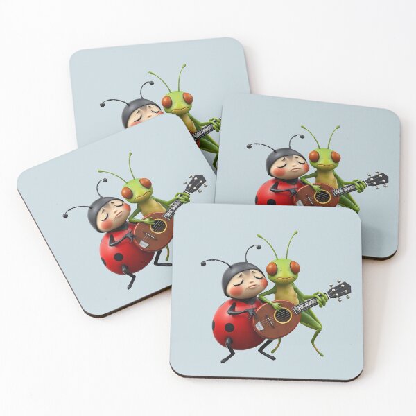 Item preview, Ladybug and Grasshopper Playing the Mandolin designed and sold by Artbellachi.