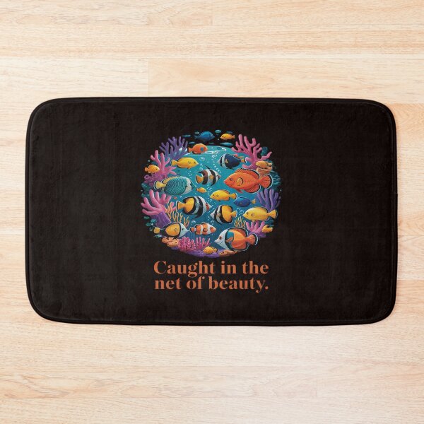 Item preview, Caught In The Net Of Beauty Funny Aquarium Humor Aquarist designed and sold by MAKOPOKOShop.