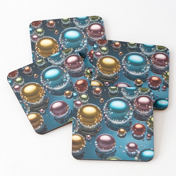 Item preview, Colorful Metallic Bubbles designed and sold by Pixevol.