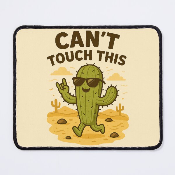 Item preview, No puedo tocar esto: Ilustración genial de un cactus mecedor designed and sold by Patternicity.