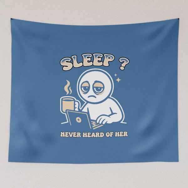 Item preview, Sleep? Never Heard of Her - Funny Insomniac Design designed and sold by Dust Style.