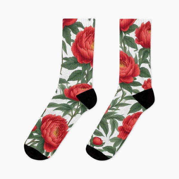 Item preview, Red Peonies Pattern designed and sold by GreenTepee.