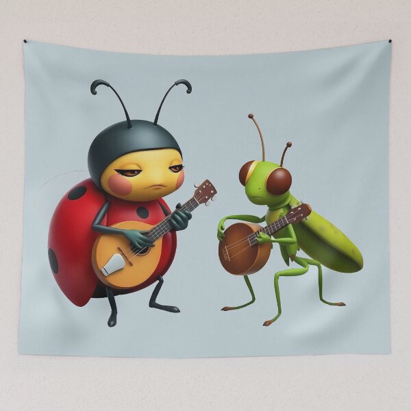 Item preview, Ladybug and Grasshopper Musicians designed and sold by Artbellachi.