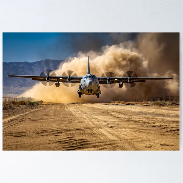 C-130 ポスター C-130 Hercules Desert Takeoff