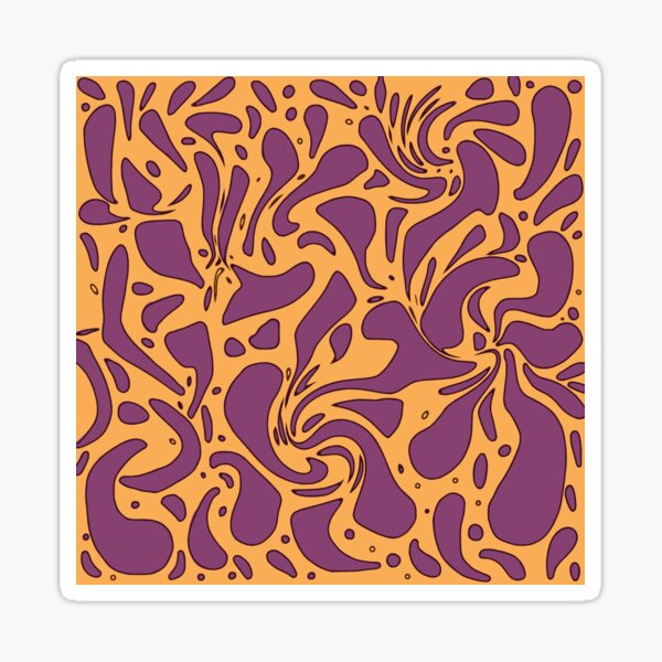 Aperçu de l'œuvre Motif orange et mauve créée et vendue par Art Mixer Designs .