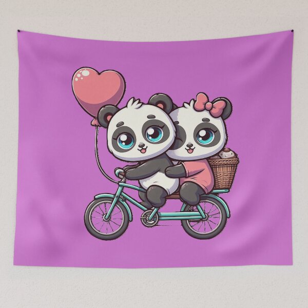 Item preview, Cycling Pandas - Panda Couples 4 designed and sold by PANDALOVEART.