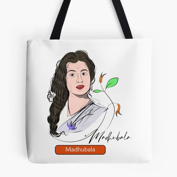 Item preview, Madhubala illustration of the iconic Indian film actress, known for her timeless beauty, charm, and legendary acting in Bollywood by kartick dutta  designed and sold by KARTICK DUTTA.