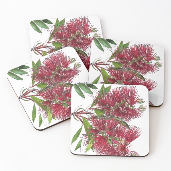 Item preview, Bottlebrush flowers red Australian flora designed and sold by blueidesign.