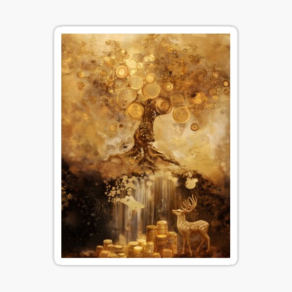Item preview, The deer and the dreaming tree designed and sold by NereidCanvas.