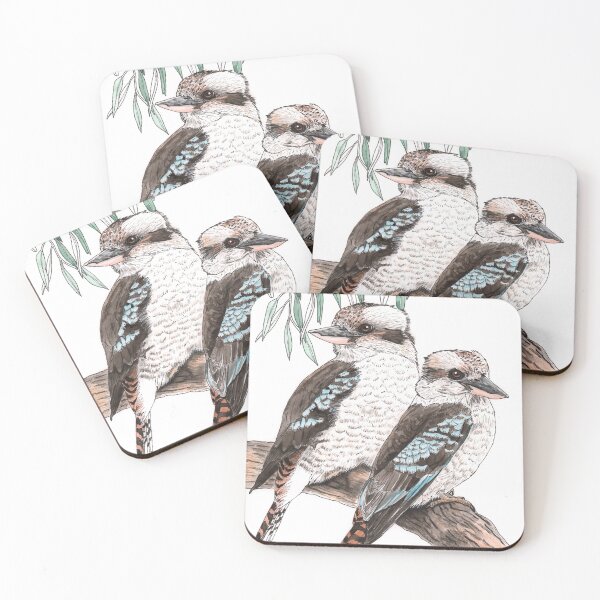 Item preview, Kookaburra Pair Gum Tree designed and sold by blueidesign.