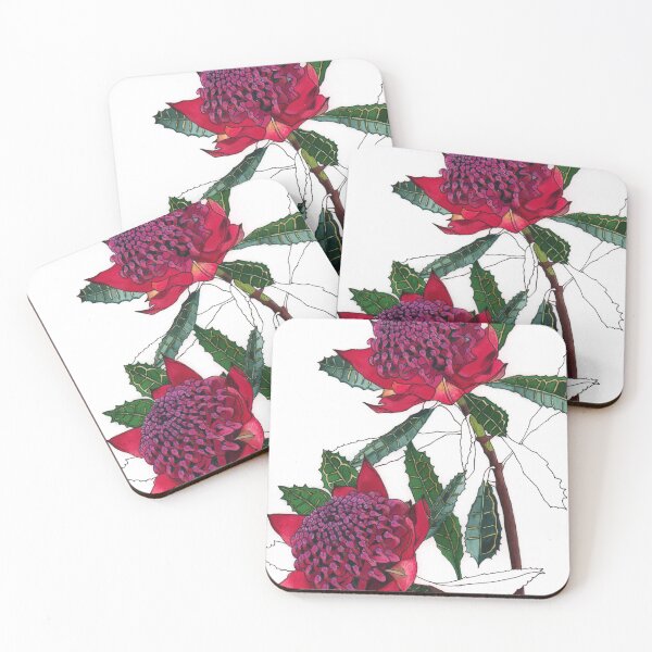 Item preview, Waratah flowers pink designed and sold by blueidesign.