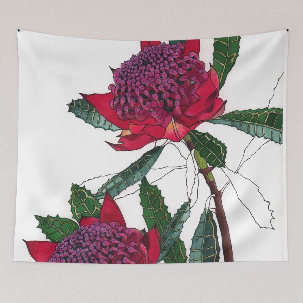 Item preview, Waratah flowers pink designed and sold by blueidesign.