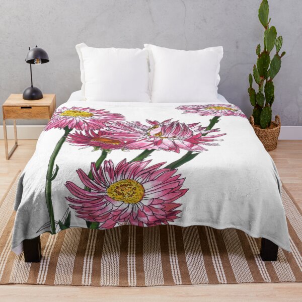 Item preview, Paper daisies pink Australian flora designed and sold by blueidesign.