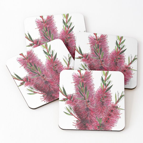 Item preview, Bottlebrush flowers pink Australian flora designed and sold by blueidesign.