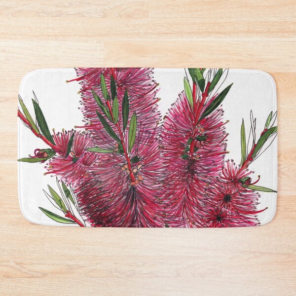Item preview, Bottlebrush flowers pink Australian flora designed and sold by blueidesign.