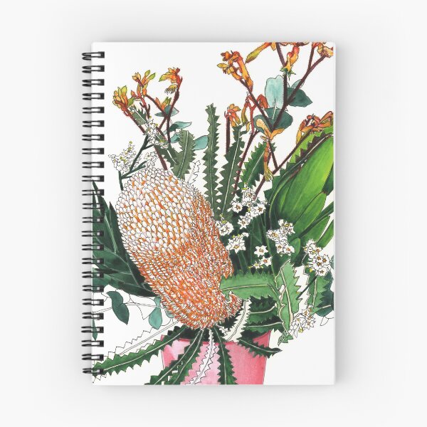 Aperçu de l'œuvre Arrangement indigène australien Banksia Kangaroo Paw créée et vendue par blueidesign.