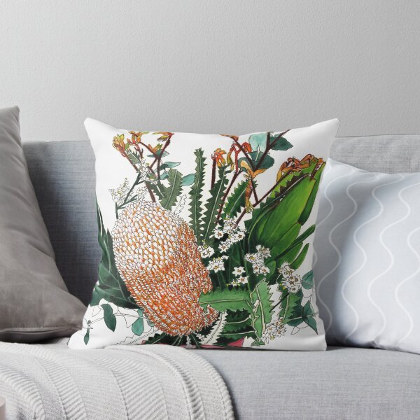 Aperçu de l'œuvre Arrangement indigène australien Banksia Kangaroo Paw créée et vendue par blueidesign.