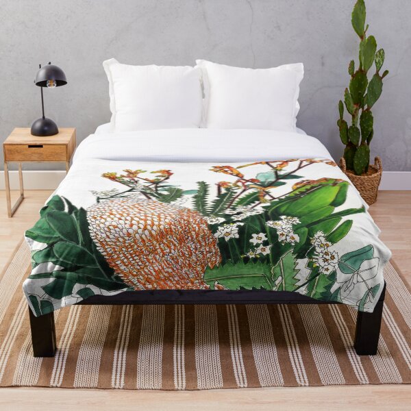 Aperçu de l'œuvre Arrangement indigène australien Banksia Kangaroo Paw créée et vendue par blueidesign.