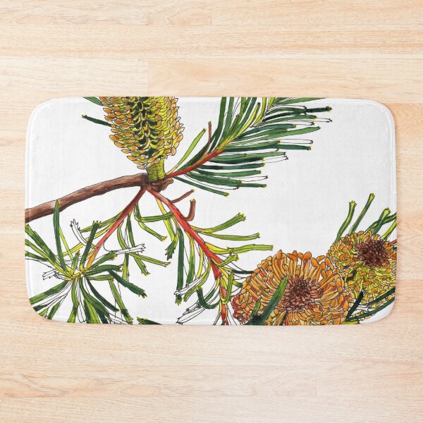 Item preview, Banksia Australian flora yellow designed and sold by blueidesign.