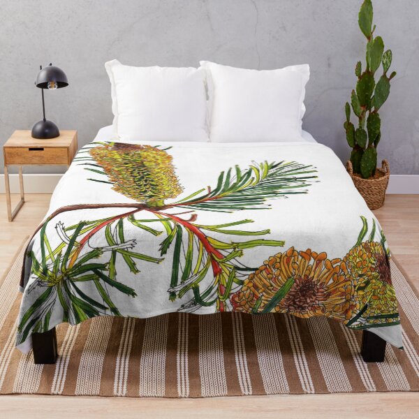 Item preview, Banksia Australian flora yellow designed and sold by blueidesign.