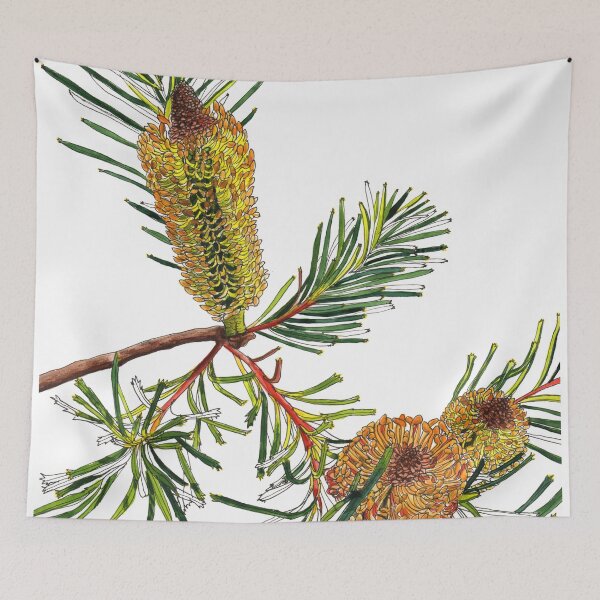 Item preview, Banksia Australian flora yellow designed and sold by blueidesign.