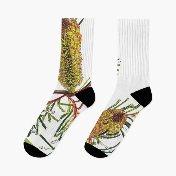 Item preview, Banksia Australian flora yellow designed and sold by blueidesign.