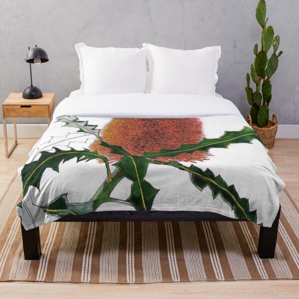 Artikelvorschau, Banksia-Blume Australische Flora orange entworfen und verkauft von blueidesign.