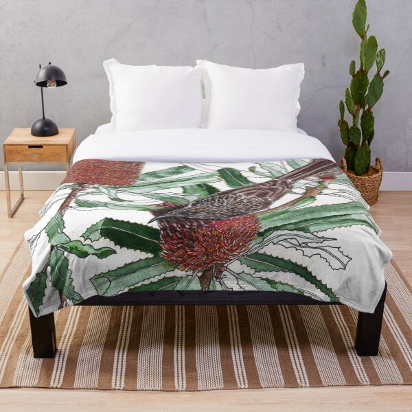Aperçu de l'œuvre Fleurs de Banksia Wattlebird créée et vendue par blueidesign.