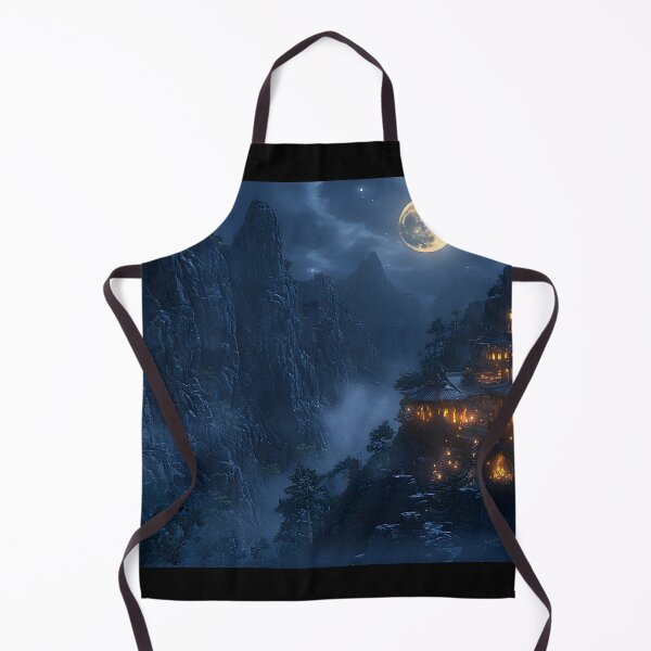 Item preview, Temple Beneath the Full Moon in Japanese Style designed and sold by Cozirlax.