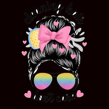Artwork thumbnail, Cleaning Hair Don’t Care Funny Pro Cleaner Cute Lady by LifeUnboxed