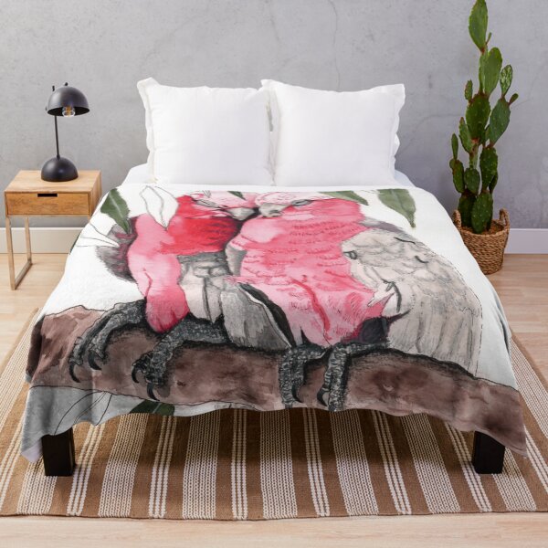 Item preview, Galahs Pair Pink Australian Birds Eucalyptus designed and sold by blueidesign.