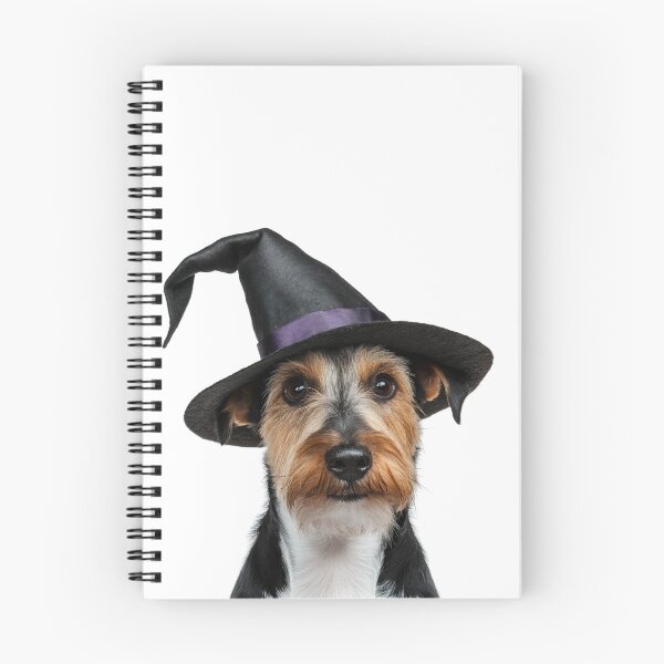 Item preview, Wire Fox Terrier dog Wearing Halloween Witch Hat designed and sold by LazyOwlStore.