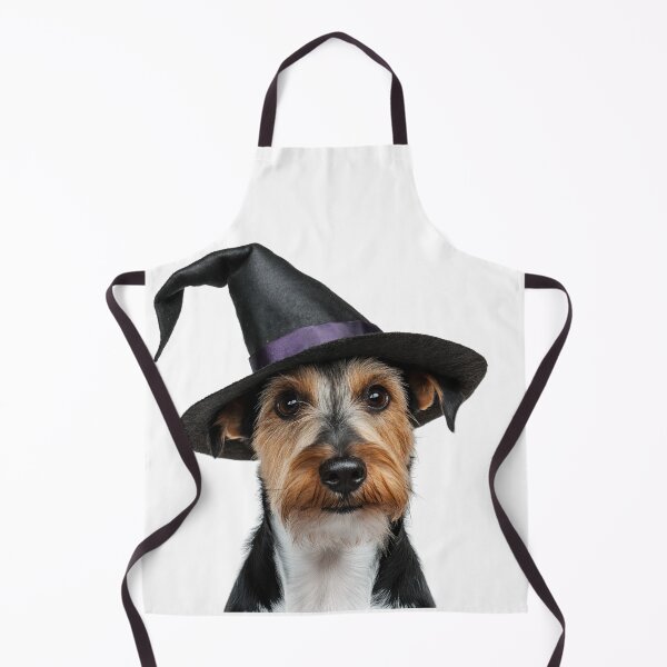 Item preview, Wire Fox Terrier dog Wearing Halloween Witch Hat designed and sold by LazyOwlStore.