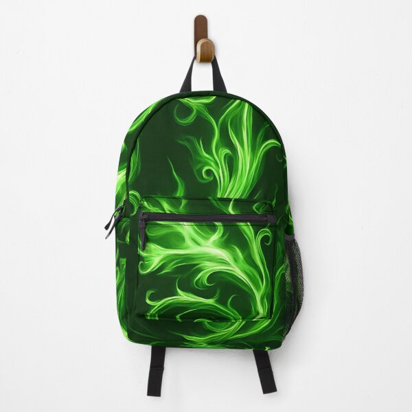 Item preview, Neon Green Flames on Dark Green designed and sold by Kaleidoscope Print.