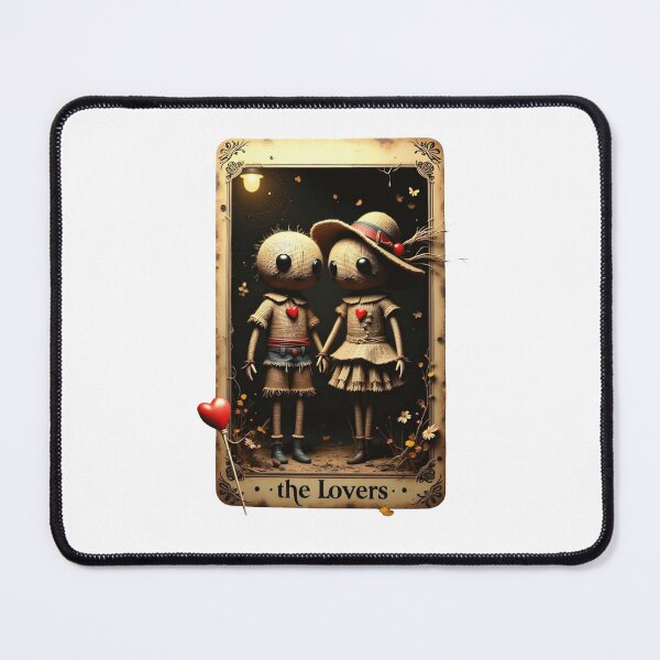 Item preview, Voodoo Doll Tarot Card - The Lovers designed and sold by Pixel Dust Prints.