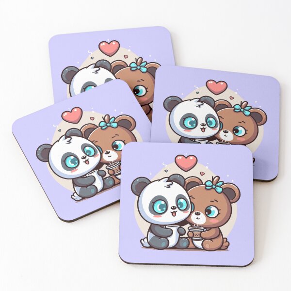 Item preview, Cute Coffee Loving Pandas - Panda Couples 14 designed and sold by PANDALOVEART.