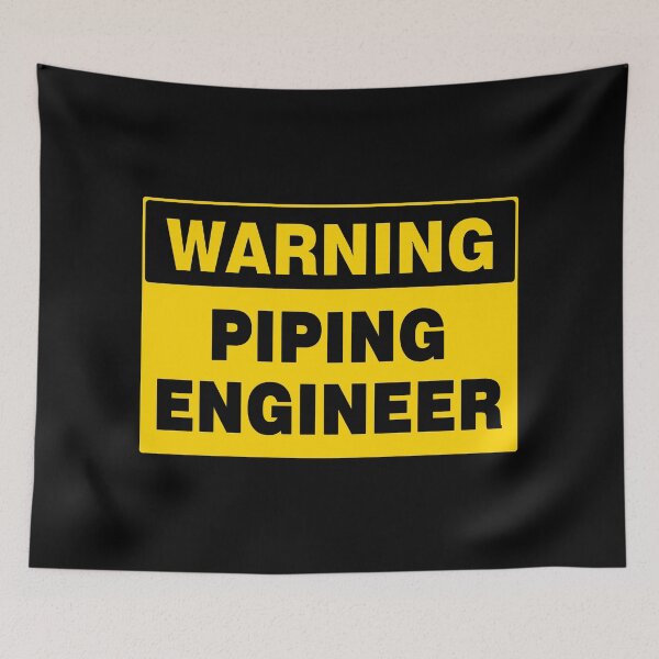 Item preview, WARNING SIGN, PIPING ENGINEER, INDUSTRIAL SIGNAGE, FUNNY designed and sold by AASparksDesigns.
