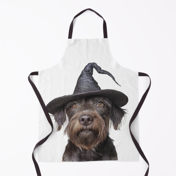 Item preview, Wirehaired Pointing Griffon dog Wearing Halloween Witch Hat designed and sold by LazyOwlStore.