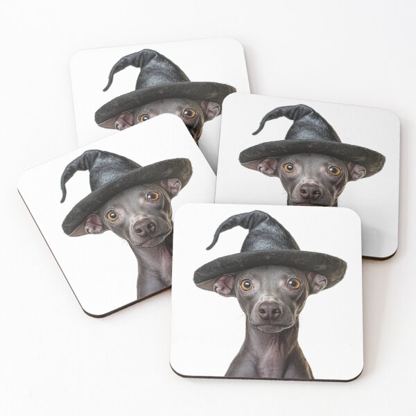 Item preview, Xoloitzcuintli dog Wearing Halloween Witch Hat designed and sold by LazyOwlStore.