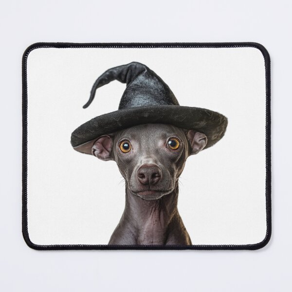 Item preview, Xoloitzcuintli dog Wearing Halloween Witch Hat designed and sold by LazyOwlStore.