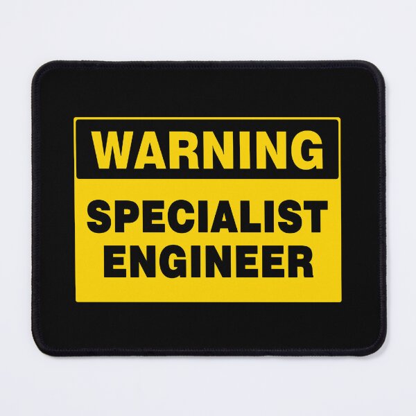 Item preview, WARNING SIGN, SPECIALIST ENGINEER, INDUSTRIAL SIGNAGE, FUNNY designed and sold by AASparksDesigns.
