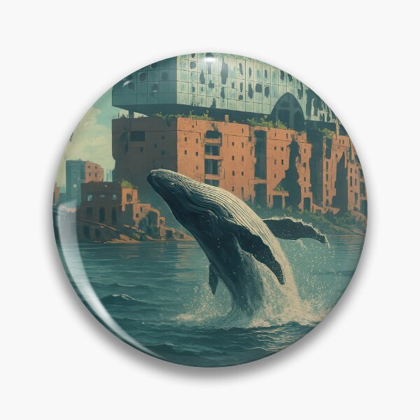 Item preview, Visit THE FLOODLAND - HAMBURG - Elbphilharmonie I Post-Apocalyptic Travel Poster designed and sold by Earth Celebration Designs.