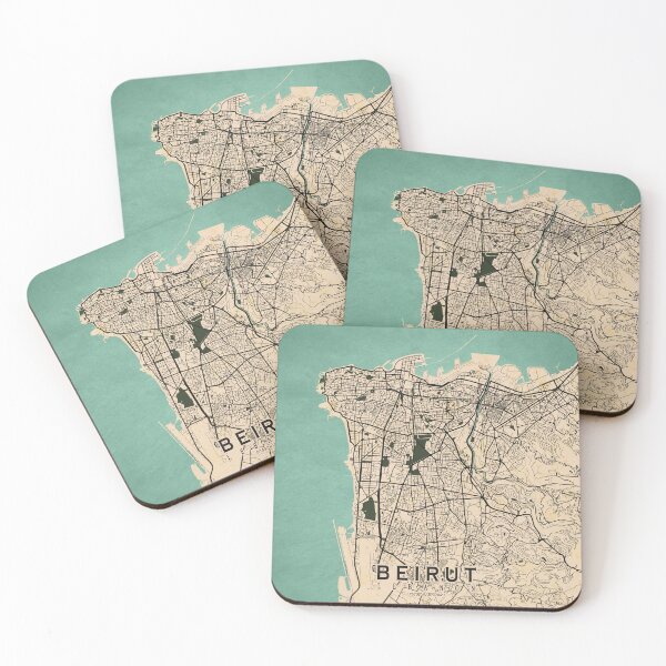 Item preview, Beirut City Map of Levant, Lebanon - Vintage designed and sold by deMAP.