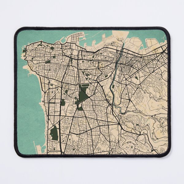Item preview, Beirut City Map of Levant, Lebanon - Vintage designed and sold by deMAP.