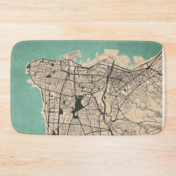 Item preview, Beirut City Map of Levant, Lebanon - Vintage designed and sold by deMAP.