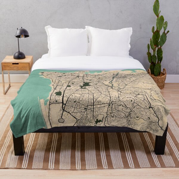 Item preview, Beirut City Map of Levant, Lebanon - Vintage designed and sold by deMAP.