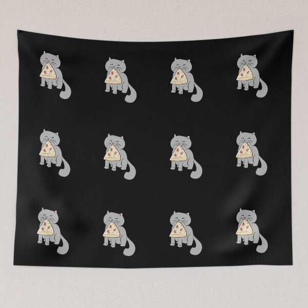 Item preview, Cat eating Pizza designed and sold by HugSomeNettles.
