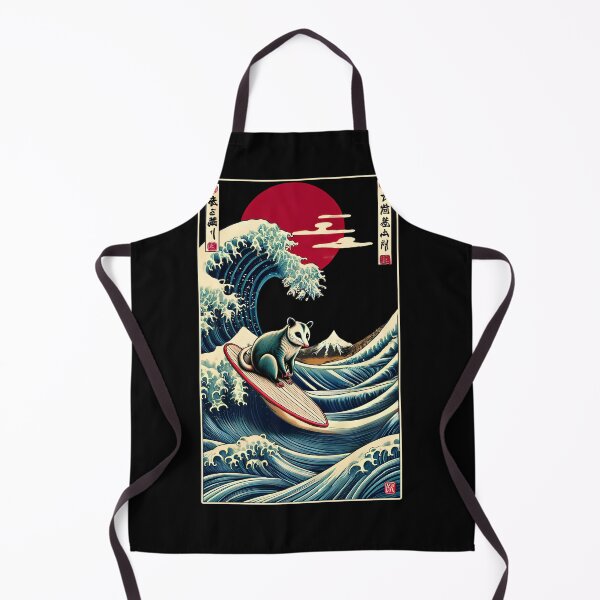 Item preview, Possum Kanagawa Wave Surf Surfboard Japanese Art Opossum Lover designed and sold by Kimberley King Art King Art.