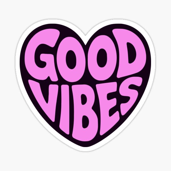 Good Vibes Heart Design Sticker